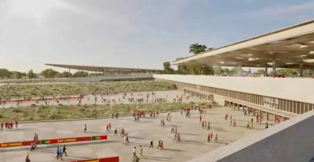 Grand Hassan II Stadium in Benslimane Train Station