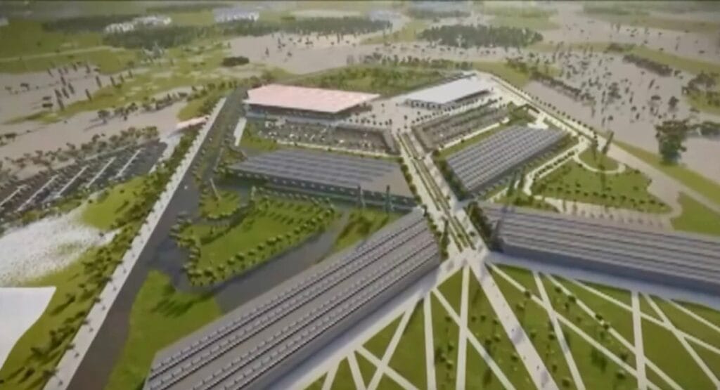 The New railway station at Mohammed V. International Airport
