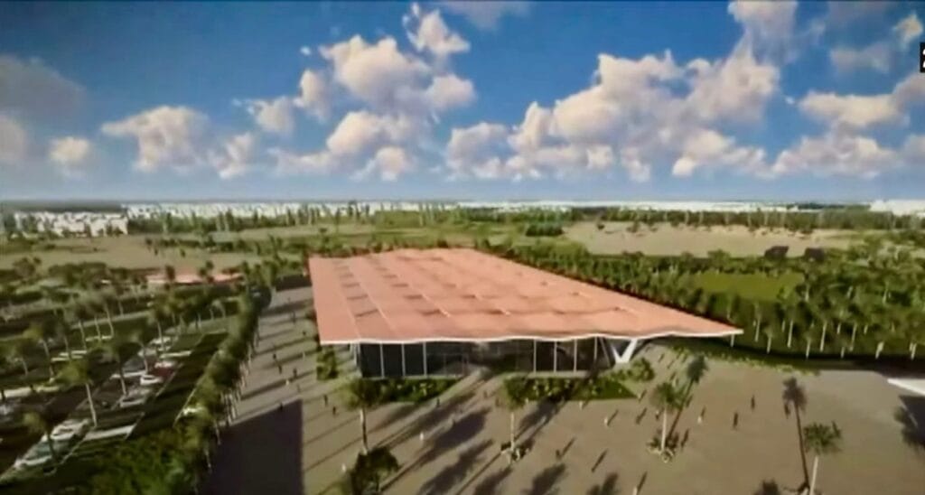 The New railway station at Mohammed V. International Airport