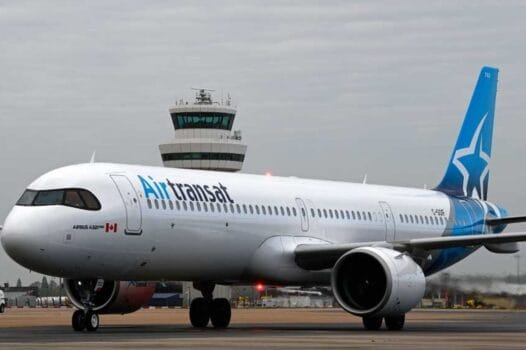 Air Transat aircraft representing the first direct Montreal–Agadir route launching in June 2026.