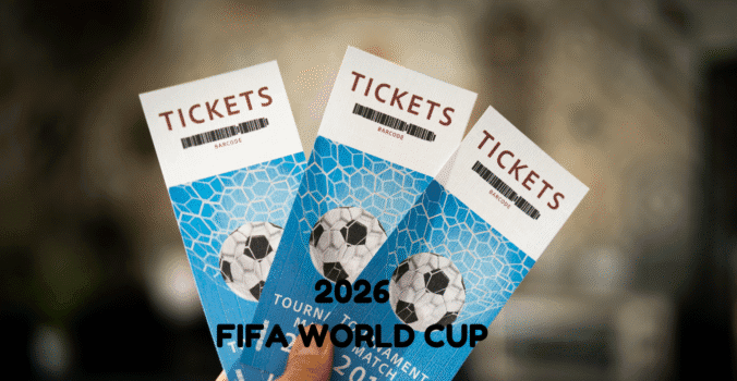 Three FIFA World Cup 2026 tickets held in a hand, symbolizing the start of a new era of dynamic pricing and global demand.