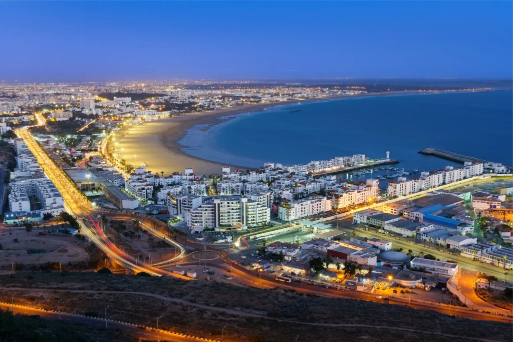 Agadir By Night From Above