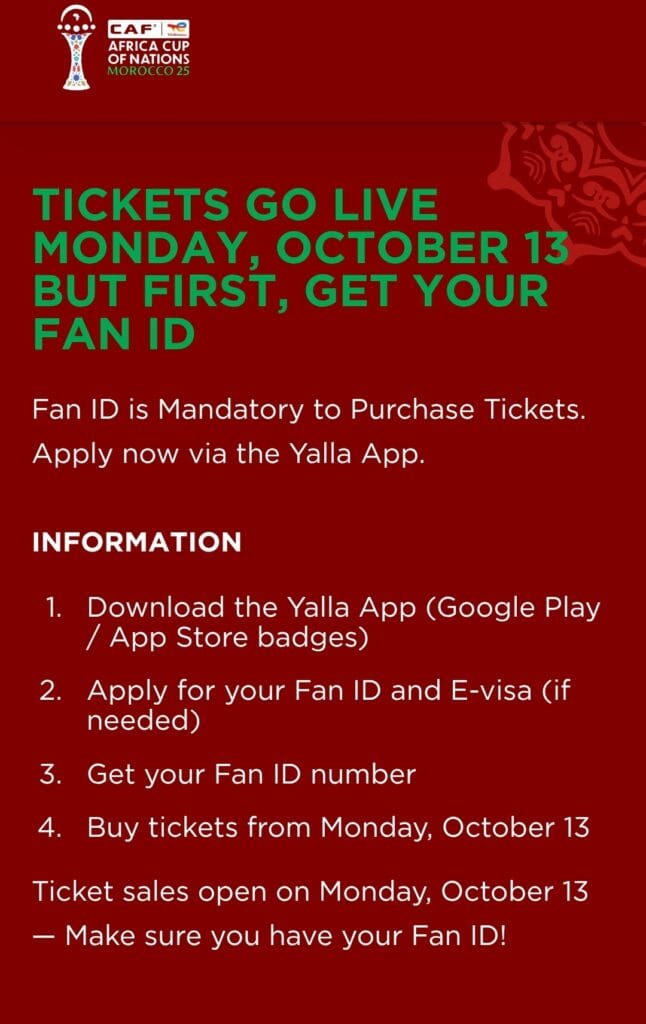 How to book your AFCON Ticket