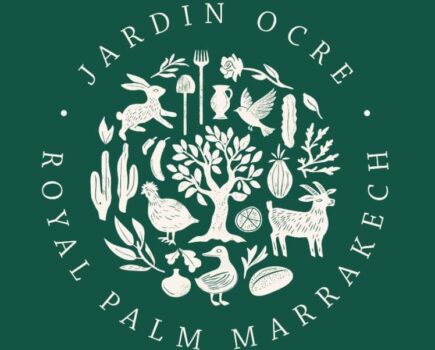 Logo of Le Jardin Ocre at Royal Palm Marrakech, a botanical and educational garden near Marrakech.