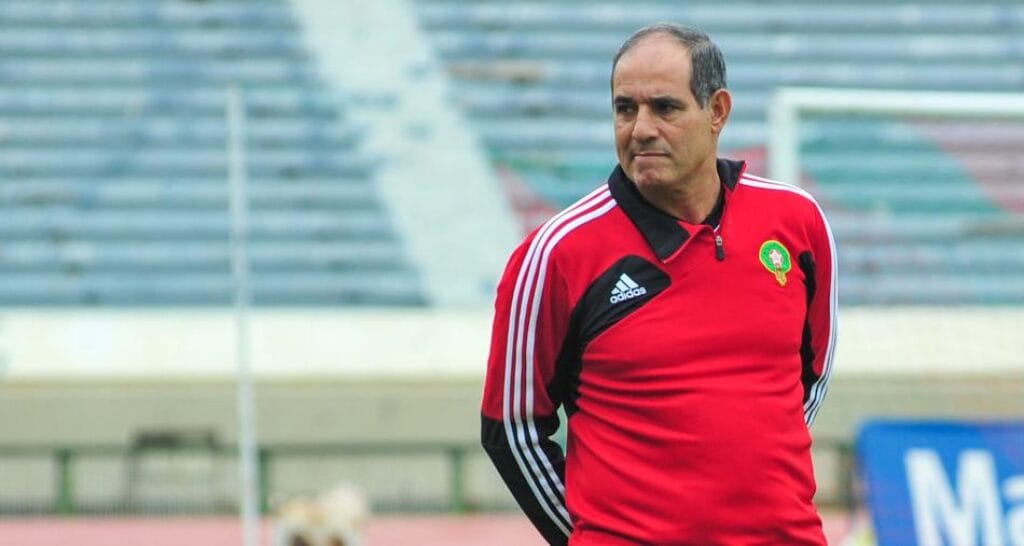 Badou Zaki wearing Morocco’s national team training kit during a practice session.
