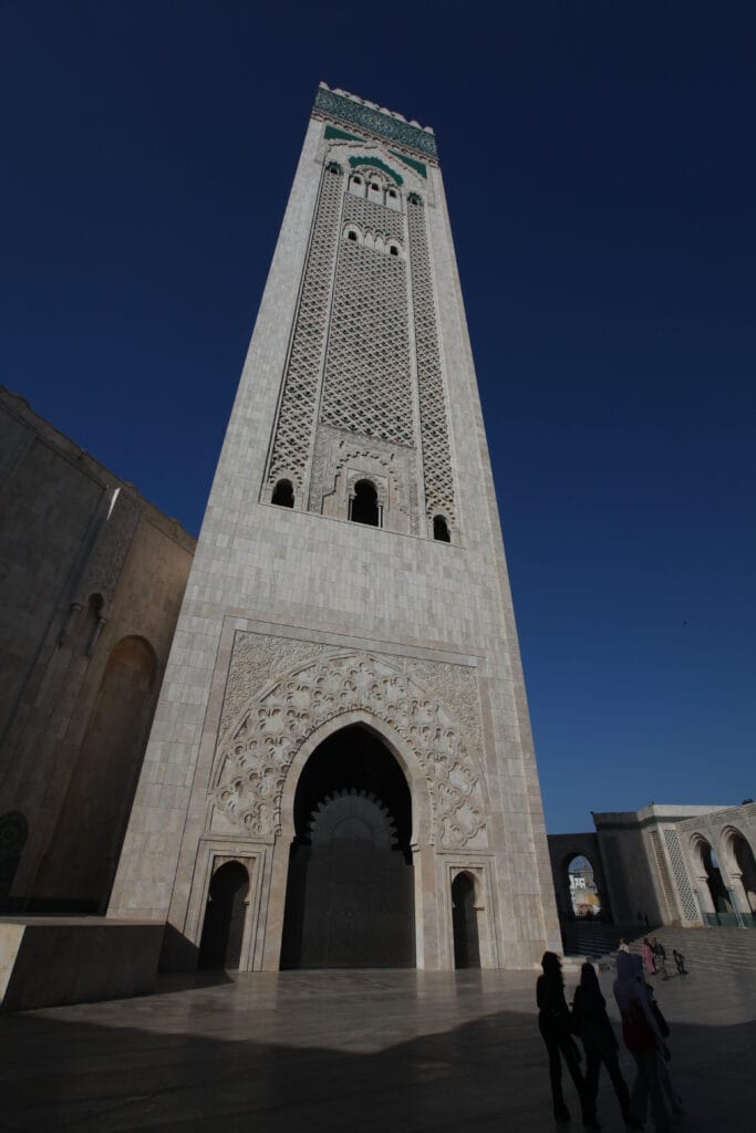 Minaret of Hassan II Mosque in Casablanca