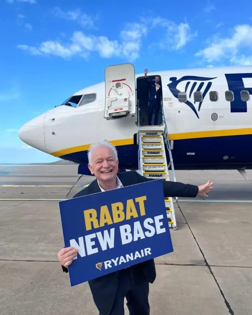 Ryanair aircraft at Rabat-Salé Airport ready for AFCON 2025 flights