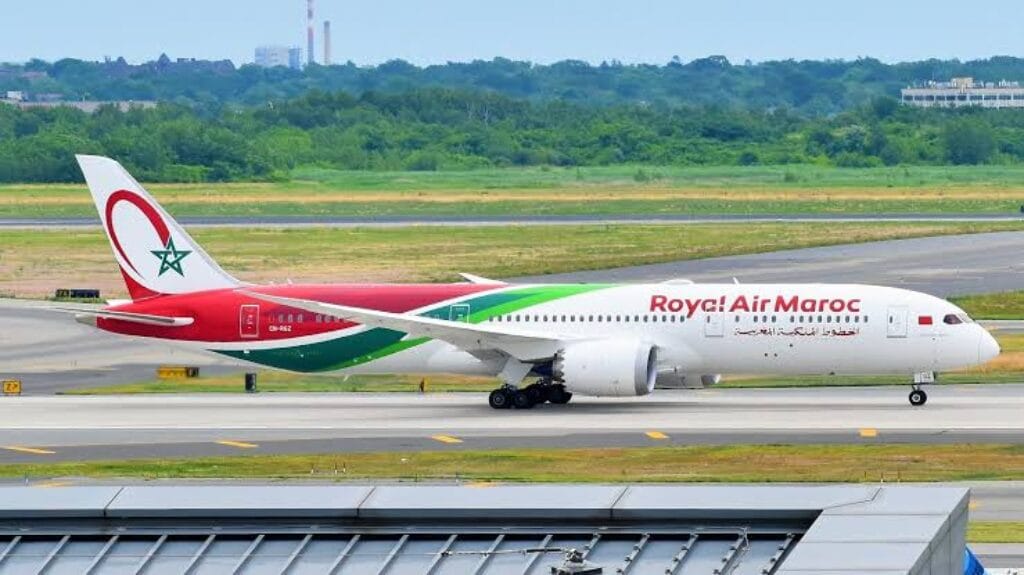 Boeing 787 Dreamliner. Royal Air Maroc. Casablanca-Los Angeles direct route