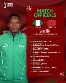 Morocco Vs Nigeria Referees