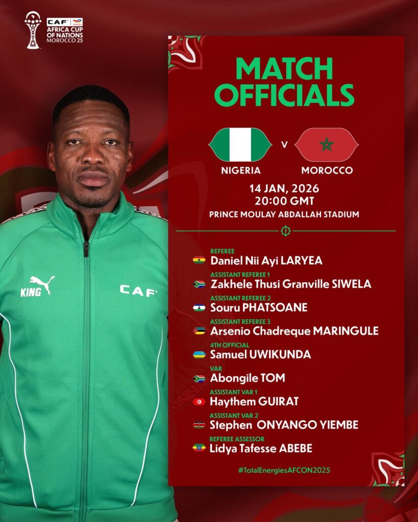 Morocco Vs Nigeria Referees