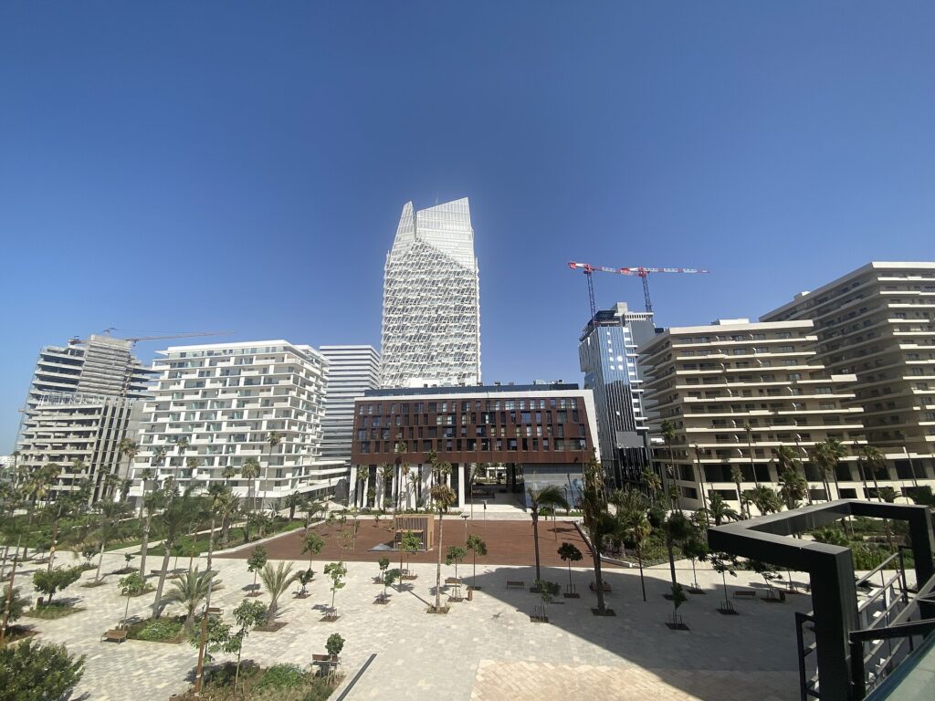 Modern skyline and infrastructure in Casablanca Morocco