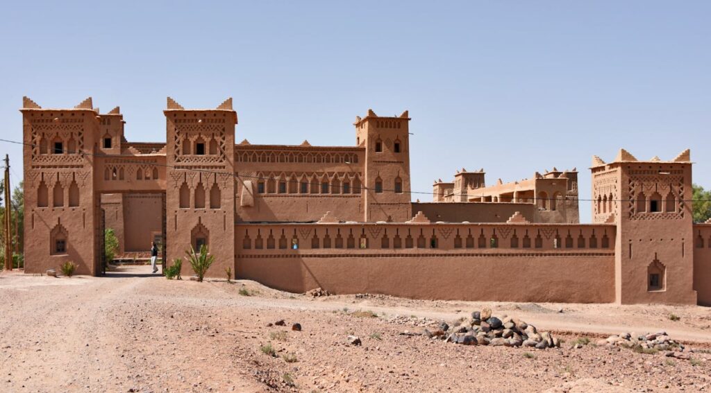 Kasbah Amridil traditional mud brick fortress in Skoura oasis Morocco