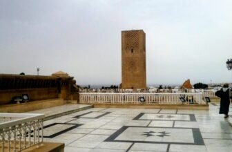 Colorful Moroccan medina street showing traditional architecture and culture