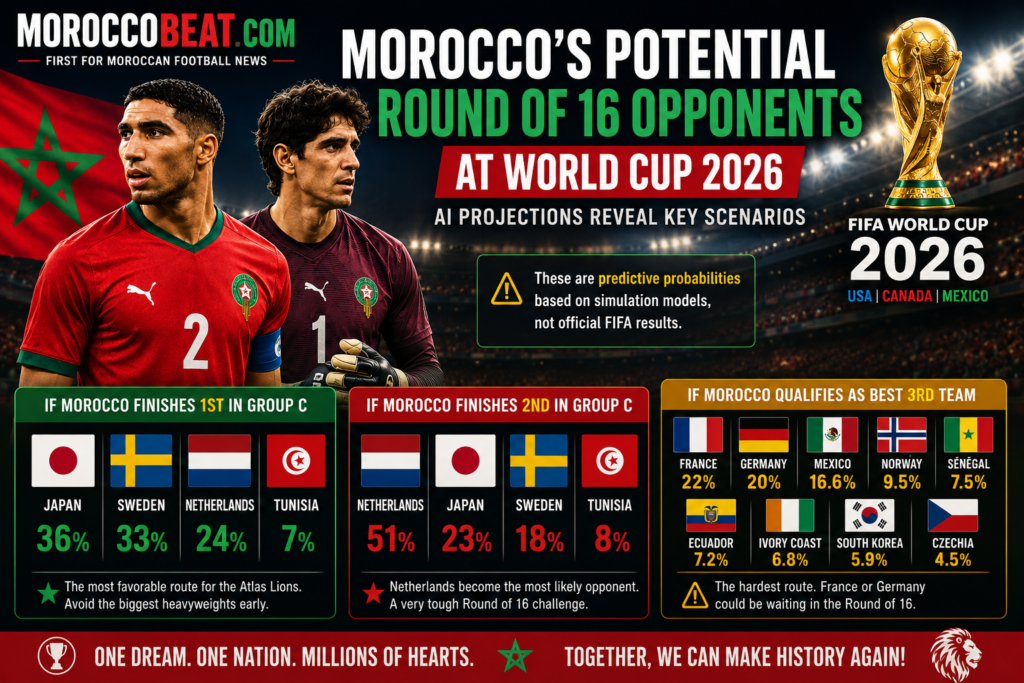 Morocco World Cup 2026 Round of 16 opponents