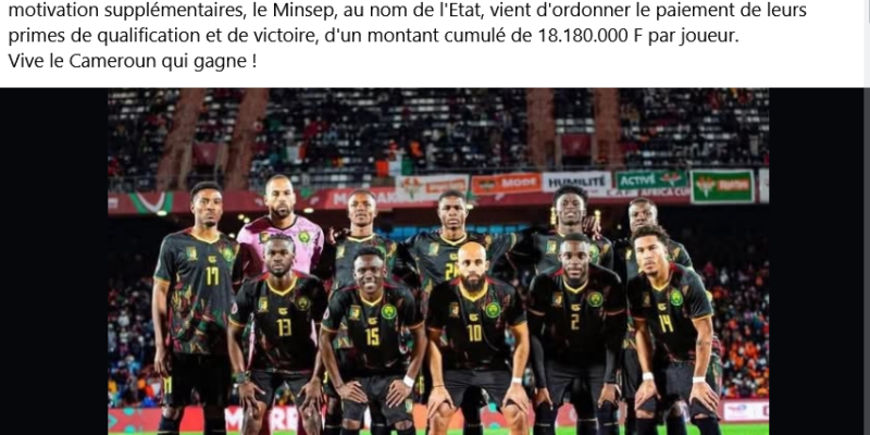 Cameroon Awards Player Bonuses After AFCON Quarter-Final Qualification