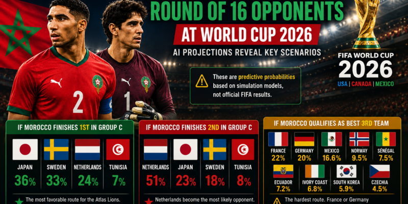 Morocco’s Potential Round of 16 Opponents at World Cup 2026: AI Projections Reveal Key Scenarios